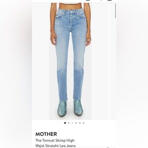 MOTHER High Rise Straight Leg Jeans